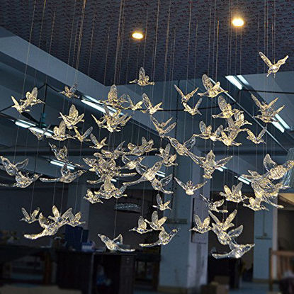 Picture of Ceiling Decoration Flying Bird Lifelike DIY Hanging Decorative for Kindergarten Shopping Mall Bedroom Party Christmas Tree