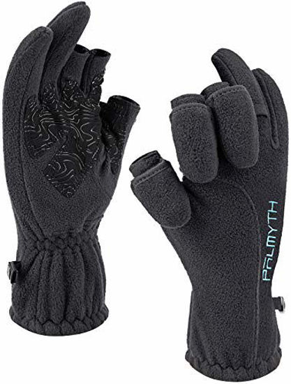 GetUSCart- Palmyth Magnetic Fleece Fishing Gloves Convertible 3