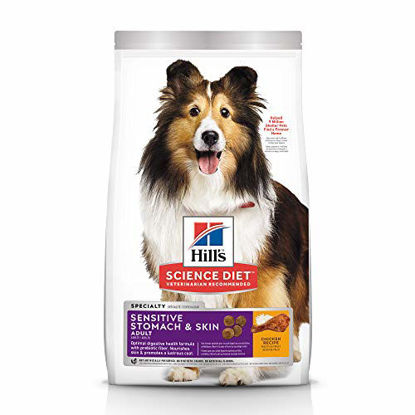 Picture of Hill's Science Diet Dry Dog Food, Adult, Sensitive Stomach & Skin Recipes, 4 LB