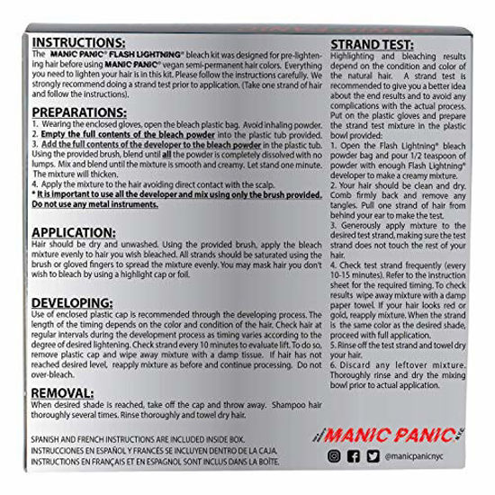 GetUSCart MANIC PANIC Flash Lightning Hair Bleach Kit 40 Vol