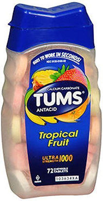 Picture of Tums Ultra 1000 Maximum Strength Tropical Fruit - 72 Chewable Tablets