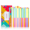 Picture of Docolor Eye Makeup Brushes 16pcs Colorful Eyeshadow Makeup Brush Set Professtional Eyeshadow Brushes with Soft Synthetic Hairs & Real Wood Handle for Eyeshadow, Eyebrow, Eyeliner, Blending