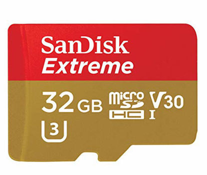 Picture of SanDisk Extreme 32GB microSDHC UHS-I Card with Adapter - SDSQXVF-032G-GN6MA [Old Version]