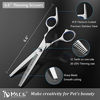 Picture of MAOCG Dog Grooming Scissors Set, Safety Round Blunt Tip Grooming Tools, Professional Curved,Thinning,Straight Scissors Kit with Comb,nail cliper and nail file,Grooming Shears for Dogs and Cats.