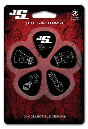 Picture of D'Addario Joe Satriani Guitar Picks, Black, 10 Pack, Light