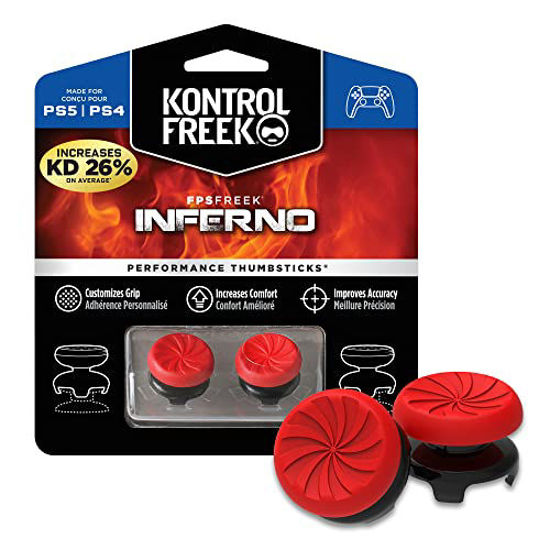 Picture of KontrolFreek FPS Freek Inferno for Playstation 4 (PS4) Controller | Performance Thumbsticks | 2 High-Rise Concave | Red