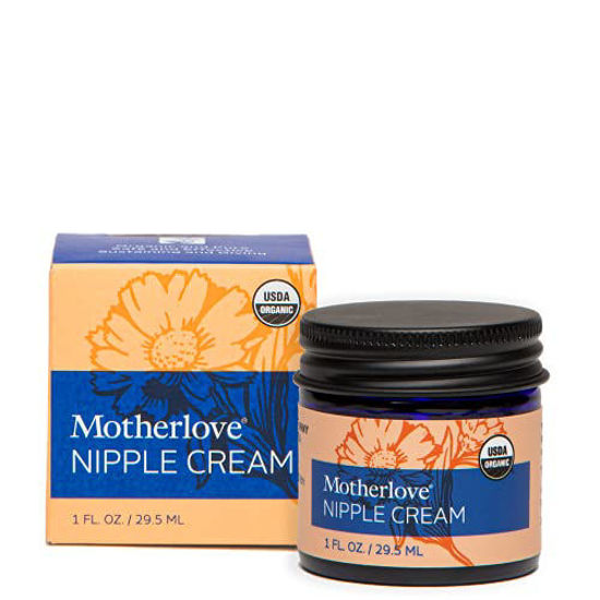 Picture of Motherlove Nipple Cream (1oz) Organic Lanolin-Free Herbal Salve For Breastfeeding-Soothe Nursing Nipples & Use as a Pump Lubricant-No Need to Remove Prior to Pumping or Nursing-Non-GMO, Cruelty-Free