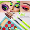 Picture of Docolor Eyeshadow Brush Set 15Pcs Neon Green Eye Makeup Brushes Professional Eye Shadow Blending Concealer Eyebrow Eyelash Eye Liners Premium Synthetic Make Up Brushes with Case