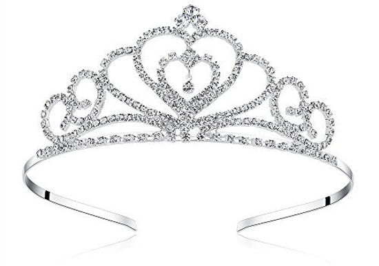 Picture of Lovelyshop Rhinestone Crystal Tiara-Wedding Bridal Prom Birthday Pegeant Prinecess Crown (Heart