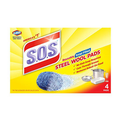 Picture of S.O.S. Steel Wool Soap Pads, 4 Count
