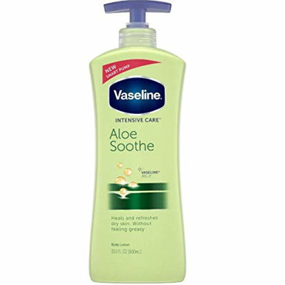 Picture of Vaseline Intensive Care Lotion 20.3 Ounce Aloe Soothe Pump (Dry) (600ml) (2 Pack)