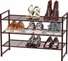 Picture of Simple Houseware 3-Tier Stackable Shoes Rack Storage Shelf, Bronze