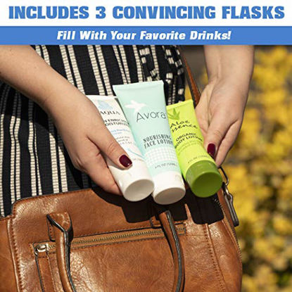 Picture of GoPong Hidden Lotion Flask, Sneak Alcohol Anywhere, 3-Pack