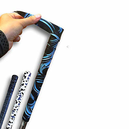 Picture of ALIEN PROS Golf Grip Wrapping Tapes (3-Pack) - Innovative Golf Club Grip Solution - Enjoy a Fresh New Grip Feel in Less Than 1 Minute (3-Pack, Blue Waves)