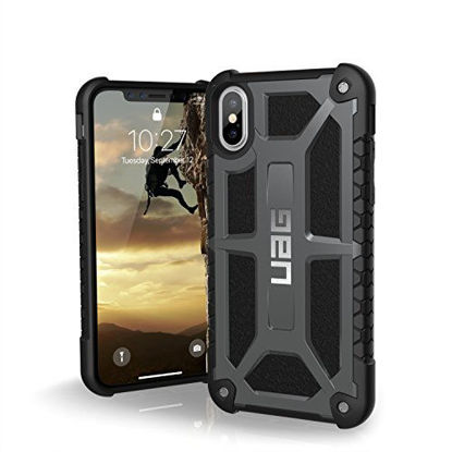Picture of URBAN ARMOR GEAR UAG iPhone Xs/X [5.8-inch Screen] Case Monarch [Graphite] Rugged Military Drop Tested Protective Cover