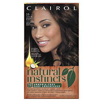 Picture of Clairol Natural Instincts Ammonia-Free Hair Color Kit, 3.5 Brown Black (1 Application)