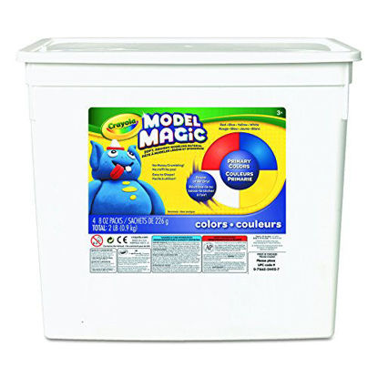 Picture of Crayola Model Magic, Primary Colors, Modeling Clay Alternative, 2 lb. Bucket, Gift