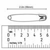 Picture of A+DAY Large Safety Pins 2.2 Inch (56mm), Size 4, 80-Count, Nickel Finish
