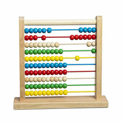 Picture of Melissa & Doug Abacus - Classic Wooden Educational Counting Toy With 100 Beads