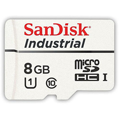 Picture of SanDisk Industrial MLC MicroSD SDHC UHS-I Class 10 SDSDQAF3-008G-I with SanDisk Adapter (8GB)