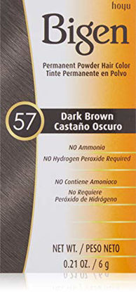 Picture of Bigen Powder Hair Color #57 Dark Brown 0.21oz (2 Pack)