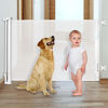 Picture of Retractable Baby Gate Space Saving and Extends to 58" Wide Movable Indoor and Outdoor Gates for Kids or Pets Adjustable Baseboard Height Mesh Dog Gate for Doorways, Stairs, Hallways and More