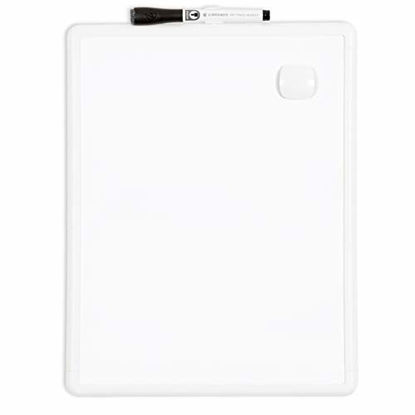 Picture of U Brands Contempo Magnetic 11" x 14" Dry Erase Board, White Frame, Magnet and Marker Included