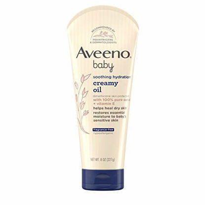 Picture of Aveeno Baby Soothing Hydration Creamy Oil for Dry and Sensitive Skin, Fragrance- and Steroid-Free, 8 Fl Oz