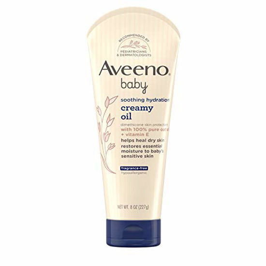 Picture of Aveeno Baby Soothing Hydration Creamy Oil for Dry and Sensitive Skin, Fragrance- and Steroid-Free, 8 Fl Oz