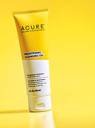 Picture of ACURE Brightening Cleansing Gel | 100% Vegan | For A Brighter Appearance | Pomegranate, Blackberry & Acai - Antioxidant- Rich & Super Gentle | All Skin Types | 4 Fl Oz