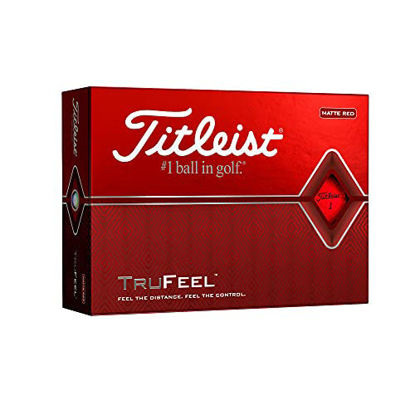 Picture of Titleist TruFeel golf Balls, Matte Red, (One Dozen)