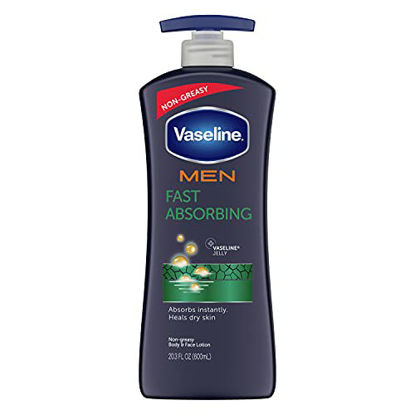 Picture of Vaseline Men Healing Moisture Body Lotion, Fast Absorbing, 20.3 Fl Oz (Pack of 1)