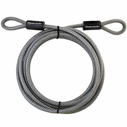 Picture of Master Lock 72DPF Steel Cable with Looped Ends, 1 Pack, Black