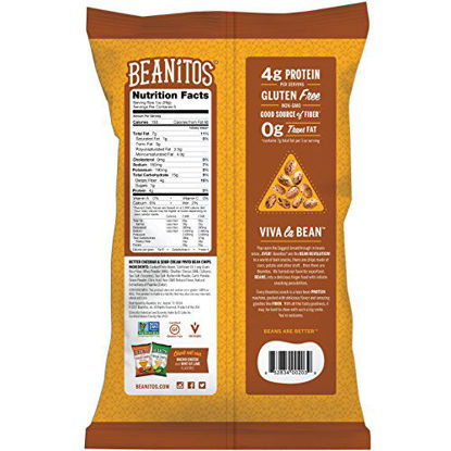 Picture of Beanitos Pinto Bean Better Cheddar and Sour Cream, The Healthy, High Protein, Gluten free, and Low Carb Tortilla Chip Snack, 6 Ounce A Lean Bean Protein Machine for Superfood Snacking At Its Best