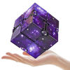 Picture of Bekreator Infinity Cube Fidget Toy Mini Shape Finger Toys Stress Relief and Anti Anxiety Toys for Kids and Adults Purple Galaxy