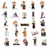 Picture of Haikyuu Cartoon Japanese Anime Stickers 52 Pcs Waterproof Vinyl Stickers Lovely Boy and Girl Sticker Laptop Computer Bedroom Wardrobe Car Skateboard Bicycle Phone Luggage Guitar DIY Decal