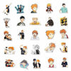 Picture of Haikyuu Cartoon Japanese Anime Stickers 52 Pcs Waterproof Vinyl Stickers Lovely Boy and Girl Sticker Laptop Computer Bedroom Wardrobe Car Skateboard Bicycle Phone Luggage Guitar DIY Decal