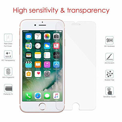 Picture of iPhone 6, iPhone 6S Screen Protector Glass, eTECH Collection Tempered Glass Screen Protector for Apple iPhone 6S, iPhone 6 4.7 2015 2014, Touch Accurate, Bubble Free, Case Friendly, Crystal Clear