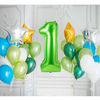 Picture of 40 Inch Single Green Number 4 Balloons, Large Numbers 0-9 Helium Foil Mylar Big Number Balloon for 4th Borthday Party Decorations, Boy, Girl, Kids