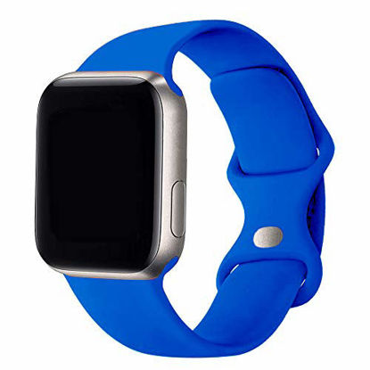 Picture of 2BKaler Silicone Band Compatible for Apple Watch 38mm 40mm 42mm 44mm, Series 6/5/4/3/2/1/SE (38mm/40mm S/M,Royal Blue)
