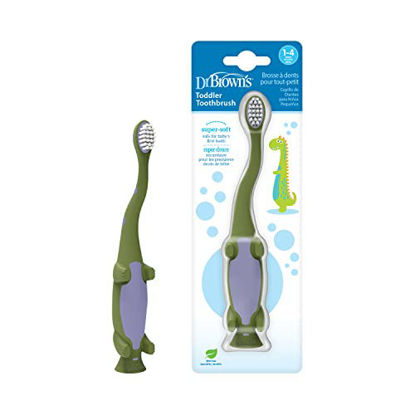 Picture of Dr. Brown's Toddler Toothbrush, Dinosaur, Green, 1-Pack