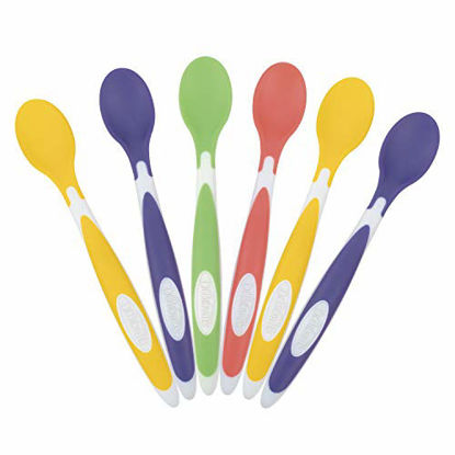 Picture of Dr. Brown's Soft-Tip Toddler Feeding Spoons, 6 Pack, Multi