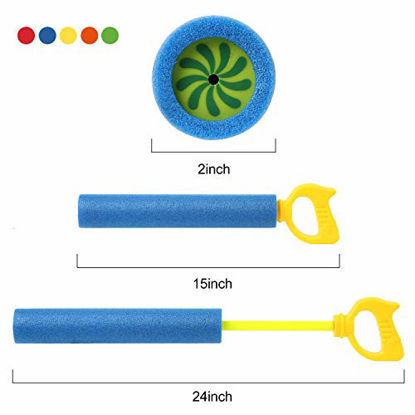 Picture of Moon Wood Water Guns for Kids - Squirt Water Gun Foam Water Cannon Set for Boys Girls Adults- Summer Pool & Kids Water Pistol Toys for Outdoor Beach Swimming Party Favors (5 Pack)