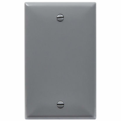 Picture of ENERLITES Blank Cover Wall Plate, Size 1-Gang 4.50" x 2.76", Polycarbonate Thermoplastic, 8801-GY, Gray