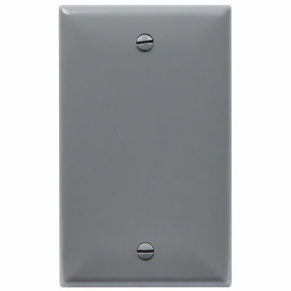 Picture of ENERLITES Blank Cover Wall Plate, Size 1-Gang 4.50" x 2.76", Polycarbonate Thermoplastic, 8801-GY, Gray