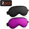 Picture of Eye Mask for Sleeping, Adjustable Strap Silk Sleep, Black-Purple, Size No Size