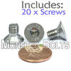 Picture of (20) M6-1.00 x 10mm (FT) - Stainless Steel Flat Head Socket Caps Screws Countersunk DIN 7991 - A2-70/18-8 - MonsterBolts (20, M6 x 10mm)