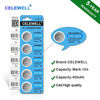 Picture of 5-Year Warranty CELEWELL CR1220 3V Lithium Battery 40mAh for Fairy Pearls/LED Light/Bracelet/Flashlight/Clock (5-Pack)