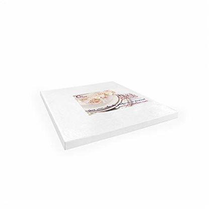 Picture of Cake Drums Square 8 Inches - (White, 1-Pack) - Sturdy 1/2 Inch Thick - Fully Wrapped Edges