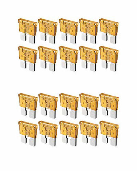 Picture of 20pcs 5A Standard Car Fuses - 5 AMP Automotive Fuses(ATO/APR/ATS), 32V (12/24V) Blade Fuse for RV/Truck/SUV